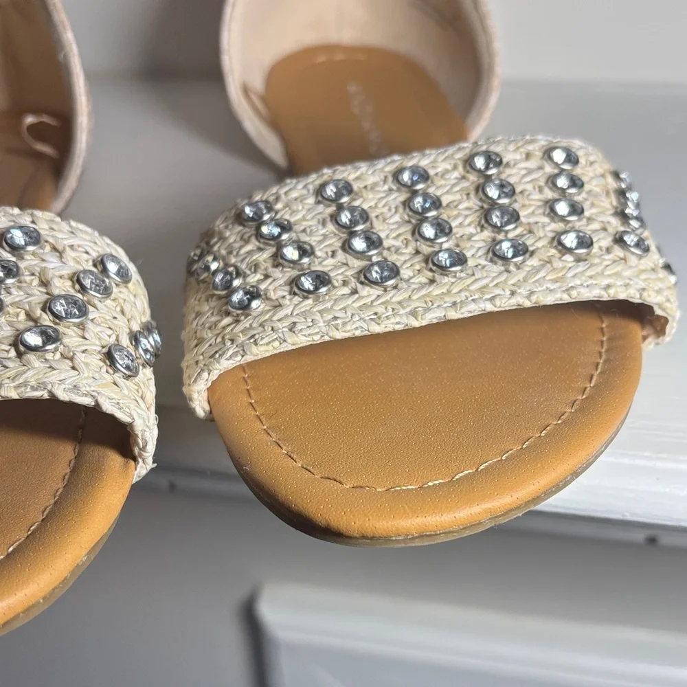 Andiamo Beige Embellished Women's Flats